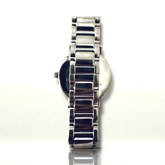 Kate Spade Silver Watch with Red Accent